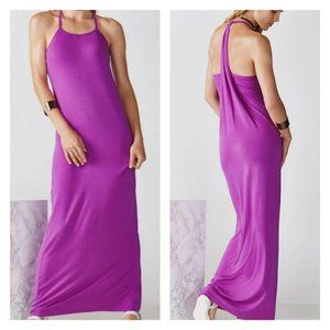 Fabletics Neema Long Pink/Purple Racerback Maxi Dress Floor Length, Size XS